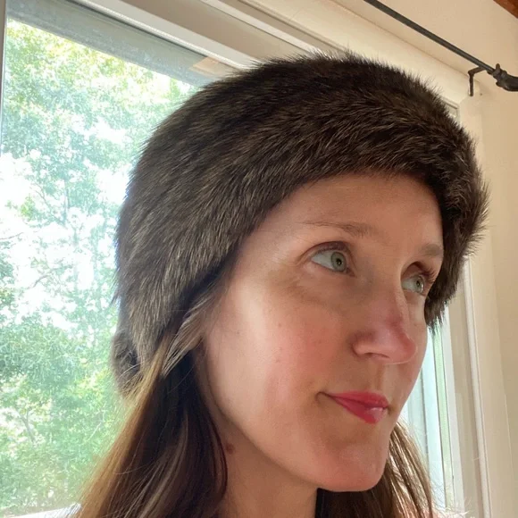 GENUINE MINK FUR HEADBAND ? - 24 inches long Fur Headband - Dark Brown Mink - Dimitrios Furs main image 4
